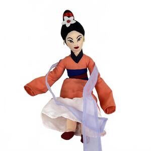 Disney Mulan Traditional Mulan Mini Beanie Baby Plush Disney Store Vintage 12"